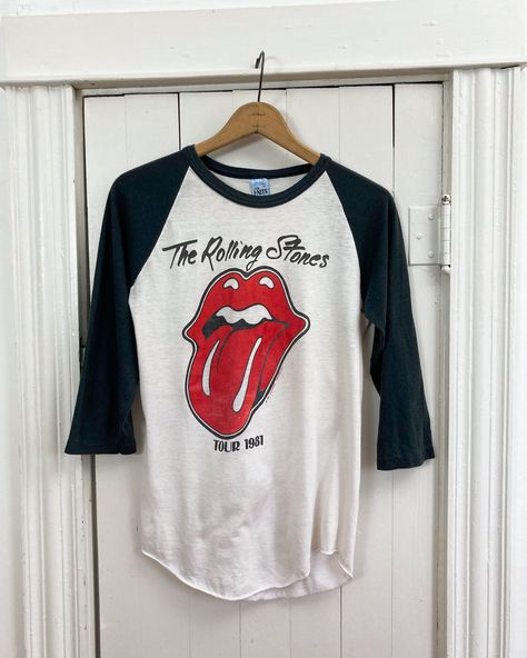 Vintage Baseball Tee, Rolling Stones Tour, Camp Gear, Shirt Prints, Baseball T, Vintage Baseball, Baseball Shirts, Baseball T Shirt, Shirt Ideas