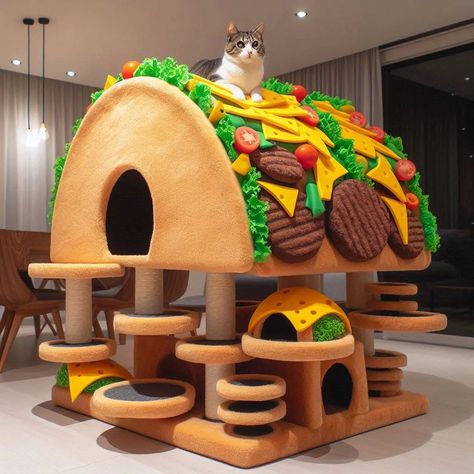 The Ultimate Guide to Choosing a Food-Shaped Cat Tower Cat Tree Cute, Cat Projects, Weird Furniture, Cat Gym, Donut Cat, Cat Tree House, Cat Towers, Food Shapes, Cat Trees