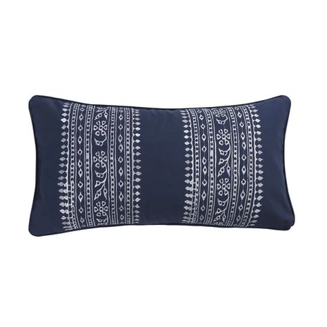 Decor & Pillows – Page 8 – Levtex Home Navy Bed, Navy Bedding, Oblong Throw Pillow, How To Clean Pillows, Blue Pillows Decorative, Embroidered Throw Pillows, Bed Couch, Blue Throw Pillows, Embroidered Pillow