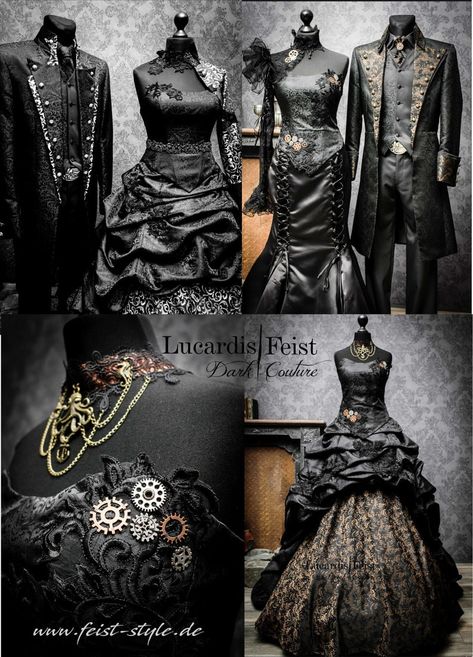 Steampunk Wedding Dress / the Original From Feist Style - Etsy Canada Steampunk Groom, Punk Wedding Dresses, Eccentric Wedding, Dark Couture, Steampunk Bride, Victorian Steampunk Wedding, Steampunk Wedding Dress, Gothic Wedding Theme, Punk Wedding