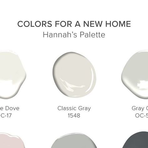 Benjamin Moore on Instagram: "Just moved or planning to move? Check out our guide to Picking Out Colors for a New Home in the Highlights. To get you started, we asked each of our color experts to put together a palette for the entire home. #BenjaminMoore #NewHomeSeries . Hannah on her palette: “I like to build the foundation with light neutral colors. Classic Gray OC-23 and Gray Owl OC-52 bring out the bright, colorful toddler toys during the day, and allow the space to turn back to a soothing s Owl Oc, Benjamin Moore Grey Owl, Classic Gray, Gray Owl, Benjamin Moore, Put Together, Toddler Toys, Neutral Colors, New Home