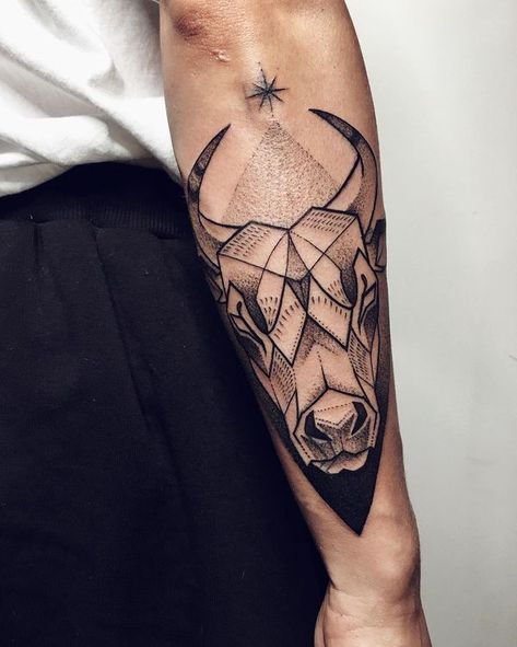 250+ Best Bull Tattoos Designs (2022) Tribal Ideas of Bullhead, Horn and Face - TattoosBoyGirl Taurus Symbol Tattoo, Ox Tattoo, Taurus Bull Tattoos, Tatoo Dog, Taurus Constellation Tattoo, Horoscope Tattoos, Bull Tattoos, Taurus Tattoos, Tattoo Zeichnungen