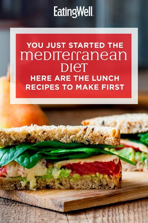 Diet Lunch Recipes, Mediterranean Diet Lunch, Mediterranean Diet Food List, Mediterranean Recipes Healthy, Diet Lunch, Mediterranean Diet Recipes Dinners, Mediterranean Diet Meal Plan, Easy Mediterranean Diet Recipes, Healthy Eating Diets