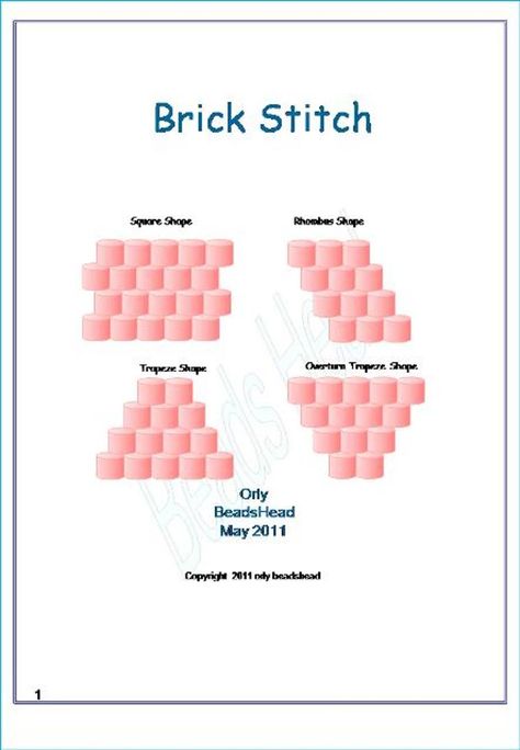 Brick stitch tutorial | Craftsy Brick Stitch Increase, Brick Stitch Diamond Pattern, Brick Stitch Hexagon, Increase Brick Stitch, 2 Drop Brick Stitch Graph Paper, Brick Stitch Tutorial, Jesse Tree, Seed Bead Crafts, Beadwork Tutorial