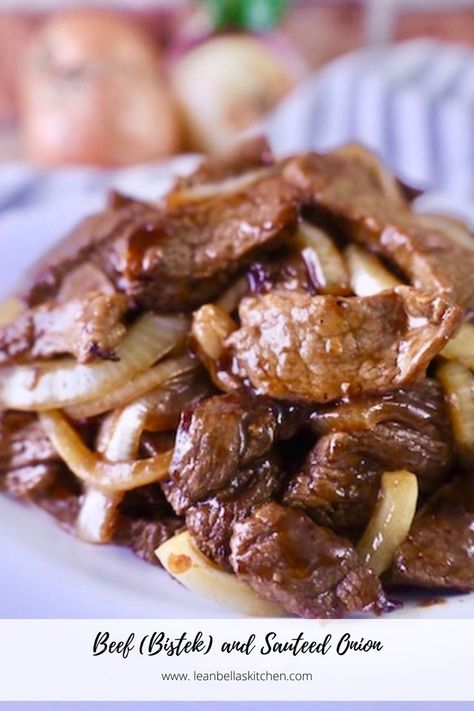 Sliced Beef Loin Recipe, Sliced Beef Steak Recipes, Sauteed Beef Tips, Beef Onion Stir Fry, Thinly Sliced Sirloin Steak Recipes, Thinly Sliced Beef Loin, Steak And Onions Recipe, Chinese Beef And Onion Stir Fry, Boneless Strip Steak Recipe