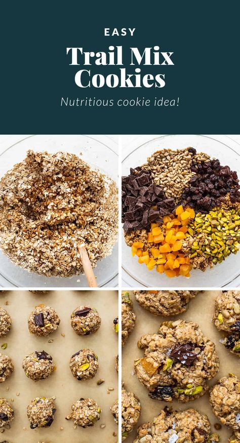 Trail Mix Ingredients, Granola Muffins, Trail Mix Cookies, Meal Prep Snacks, Dried Mangoes, Delicious Cookies, Healthy Diet Tips, Dried Apples, Oatmeal Chocolate Chip Cookies