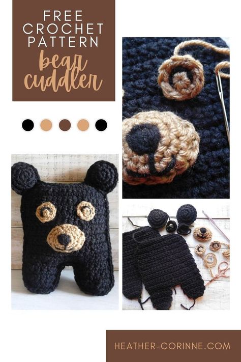 This Crochet Baby Bear Cuddler is a free pattern here on my blog. A woodland-themed lovey, this beginner friendly project makes a great crochet gift idea. Below you'll find the free pattern. Crochet Woodland, Crochet Baby Gifts, Woodland Bear, Easy Crochet Baby, Crochet Gift, Crochet Blog, Crochet Fabric, Woodland Baby, Bear Pattern