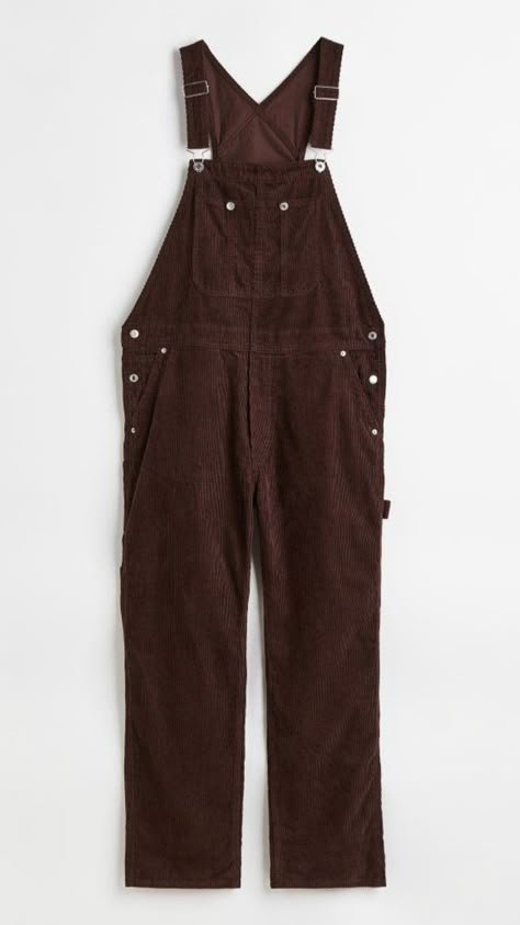 Brown Corduroy Overalls, Dark Brown Overalls, Brown Dungarees, Overalls Aesthetic, Overalls Brown, Brown Overalls, Granola Style, Corduroy Overalls, Seventies Fashion