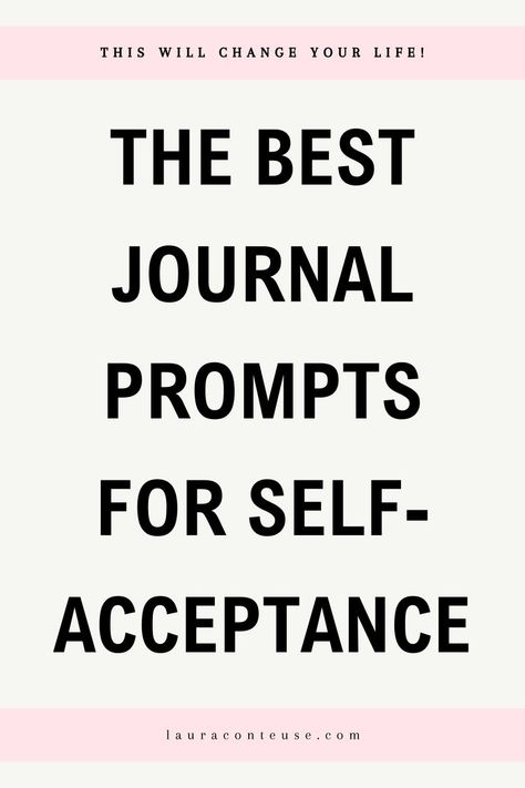 a pin that says in a large font The Best Journal Prompts for Self-Acceptance Best Journal Prompts, Journal Prompts For Beginners, Journal Prompts For Adults, Show Kindness, Journal Topics, Understand Yourself, Daily Journal Prompts, Work Journal, Journaling Prompts