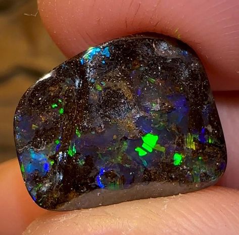 A beautiful solid Queensland Black Boulder Opal. Displaying vibrant blue/green colouration on a dark body tone. Cut to a freeform shape, perfect for jewellery creation or to add to your collection. Total weight - 6.6cts Area of Mine - Yowah, Queensland, Outback Australia  Dimensions - 14mm x 11mm x 4mm (approx.) Formation - Boulder opal Shape - freeform Colours - green/blue Extras - Free International Airmail / shipping automatically applied when purchasing this item and/or bundling with any other purchase. Outback Australia, Toned Body, Boulder Opal, Vibrant Blue, Jewelry Creation, Air Mail, Queensland, Bouldering, Jewelry Sets