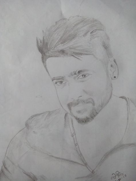 Tamil Actor Surya Pencil Drawing Actors Drawing Pencil, Surya Drawing, Actor Surya, Posture Drawing, Bird Tattoo Sleeves, King Ravana, Canvas Painting Projects, Face Art Drawing, Beautiful Pencil Drawings