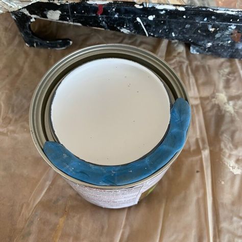 Paint Can Hack | Hometalk Pouring Paint From Can Tips, How To Pour Paint From A Can, Paint Can Pouring Hacks, Painting Tricks, Painting Methods, Easy Diy Hacks, Off White Paints, House Tips, Home Fix