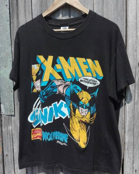 VINTAGE GRAIL PLUG PH on Instagram: “🔌 GRAIL ALERT 🔌 1993 Marvel's Wolverine Tee  Fits Medium Dimensions: Length: 27.5 inches Width: 20.5 inches  Would've kept this but its too…” Marvel Makeup, Clothes Guys, Wolverine Shirt, Merch Clothing, Wolverine Marvel, Clothing Wishlist, Chevy Impala, Xmen, Graphic Tees