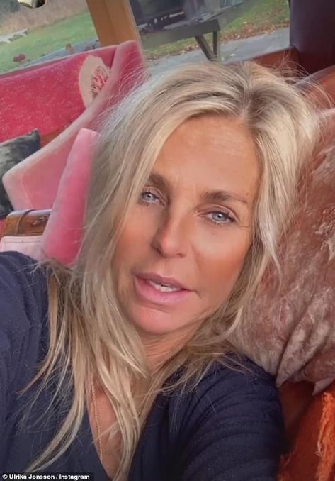 Night out: Ulrika Jonsson, 54, has revealed on Instagram that she enjoyed a boozy night out with her daughter Bo on Saturday night that resulted in her being kicked out of a club Swedish Women, Cheer Stunts, Made In Chelsea, Two Men, Pretty Woman, Night Out, At Home, Hollywood, Hair