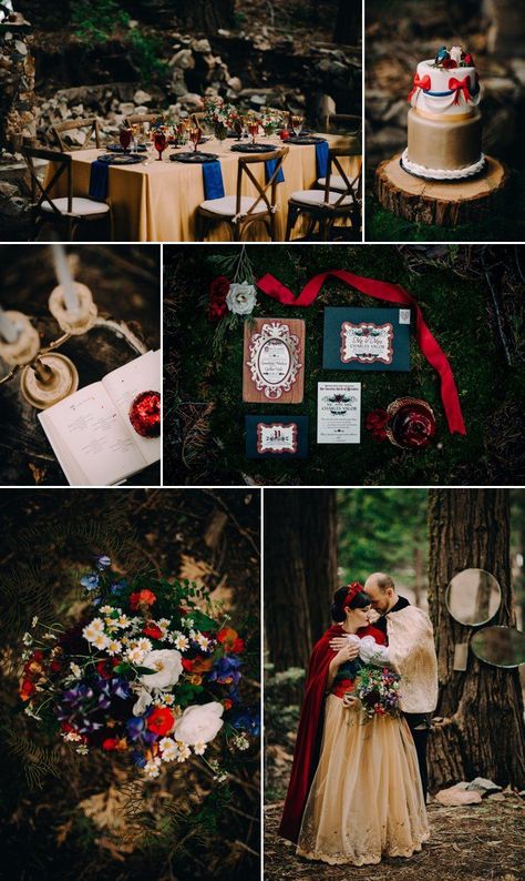 Snow White Wedding Centerpiece, Snow White Bridal Shower Ideas, Snow White Themed Wedding, Snow White Quinceanera Theme, Snow White Party Decorations, Snow White Wedding Theme, Snow White Theme, Woodland Wedding Ceremony, Snow White Wedding