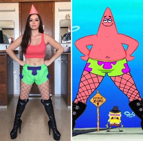 Spongebob Couples Costume, Spongebob And Patrick Costumes, Spongebob Halloween, Spongebob Costume, Funny Cosplay, Spongebob Party, Star Costume, Spongebob Birthday, Trendy Halloween Costumes