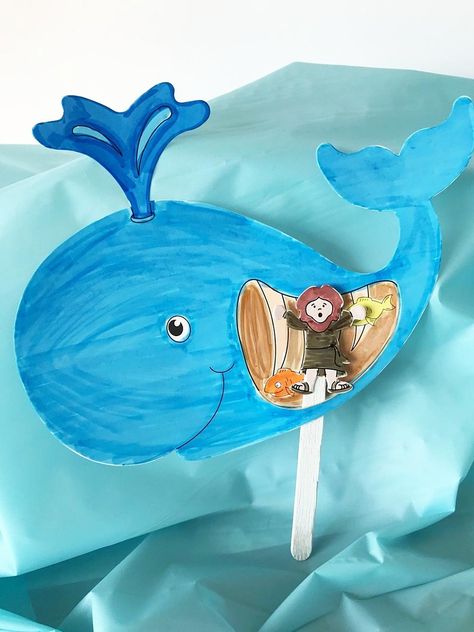 Jonah and the Whale Sunday School Lesson Plan | Fun365 Jonah Whale Craft, Preschool Jonah And The Whale Craft, Whale Activities For Kids, Jonah And The Whale Activities, Jonah And The Whale Craft, Jonah Craft, Jonah Whale, Whale Craft, Islamic Activities