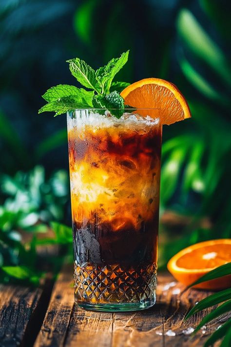 Master the Dark Rum Swizzle: A Refreshing Cocktail Recipe You Need to Try Tonight! #cocktails #cocktailrecipes #classiccocktails Rum Swizzle Recipe, Rum Aesthetic, Best Rum Cocktails, Dark Rum Cocktails, Rum Swizzle, Fresh Fruit Juice, Classic Cocktail Recipes, Rum Cocktails, Refreshing Cocktail