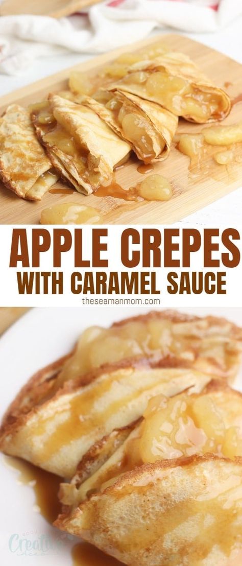 Whether you’re looking for a great breakfast or brunch recipe or a delicious dessert, apple crepes are always a good choice! These crepes filled with delicious apple crepe filling are so simple to make and can be incredibly versatile! Caramel Crepes, Crepes Recipe Breakfast, Crepe Filling, Crêpe Recipe, Apple Crepes, Sweet Crepes Recipe, Crepes Party, Dessert Apple, Easy Crepe Recipe