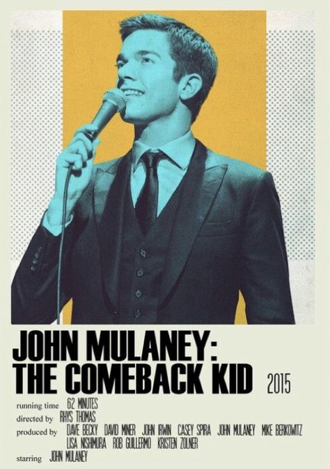 John Mulaney Poster, Comedian Poster, John Mulaney, Graphic Ideas, Room Posters, Dream Bedroom, Design Inspo, Trivia, Comedians