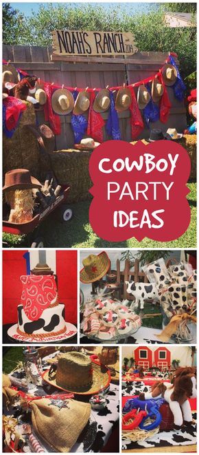 What a fun cowboy themed first birthday party! See more party ideas at CatchMyParty.com! Cowboy Party Ideas, Rodeo Birthday Parties, Cowboy Theme Party, Wild West Party, Western Birthday Party, Rodeo Party, Party Ideas For Kids, Cowboy Baby Shower, Cowboy Birthday Party