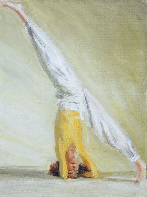 Yoga Pose Painting by Camilla Carlens. Acrylics on Canvas Yoga Pose Painting, Workout Painting, Standing Splits, Yoga Art Painting, Yoga Artwork, Yoga Painting, Pizza Cartoon, Split Yoga, Vintage Yoga