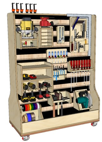 Cleat Storage, French Cleat Storage, Garage Workshop Organization, Woodworking Shop Plans, Woodworking Storage, Garage Tool Storage, Tool Storage Diy, Woodworking Shop Projects, Tool Cart