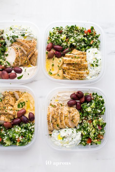 Greek Healthy Meal Prep Recipe (Paleo & Whole30 Meal Prep Options) Meal Prep Greek, Whole30 Meal Prep, Menu Sarapan Sehat, Paleo Meal Prep, Meal Prep For Beginners, Baba Ganoush, Resep Diet, Meal Prep Bowls, Diet Vegetarian