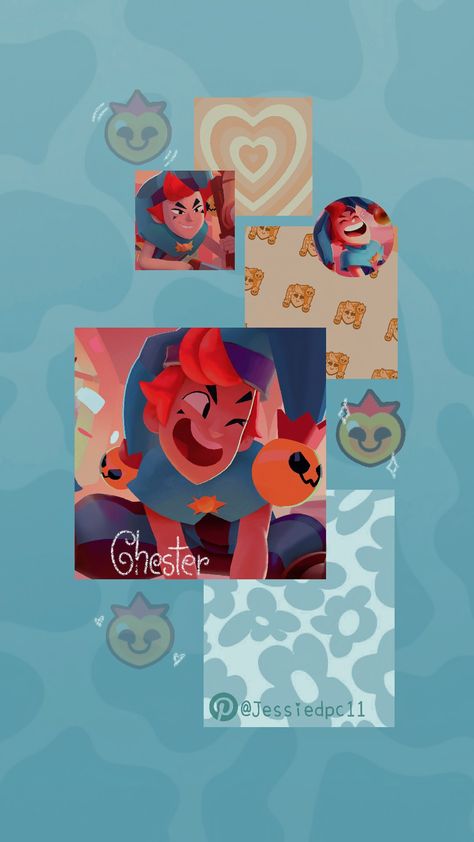 Chester Wallpaper, Brawl Stars Chester, Mandy Brawl Stars, Chester Brawl Stars, Brawl Stars Wallpaper, Chester X Mandy, Stars Wallpaper, Wood Spirit, Star Comics