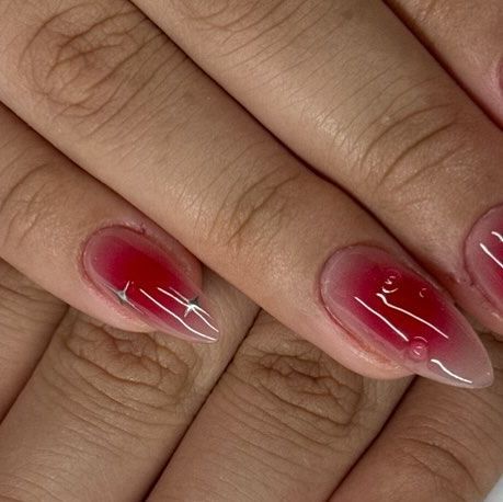 Somberita Nails on Instagram: "Cherry aura on gel x 🍒" Cherry Red Aura Nails, Red Festival Nails, Red And Blue Aura Nails, Cherry Aura Nails, Red And White Aura Nails, Ora Nails Ideas, Dark Red Aura Nails, Aura Nails White, Aura Nails Red