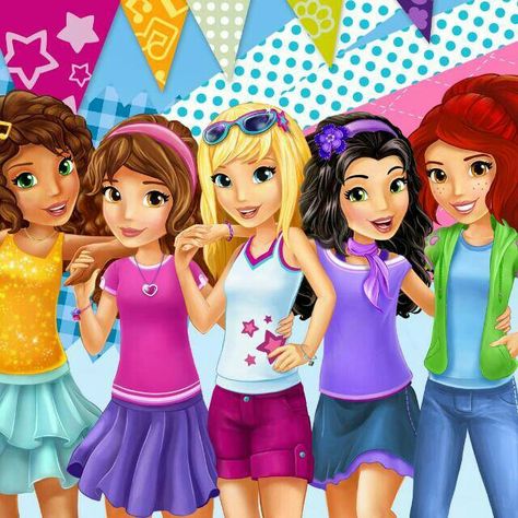 Lego Friends Birthday Party, Lego Friends Birthday, Lego Friends Party, Sublimation Ideas Projects Inspiration, Friends Image, Character Aesthetics, Lego Party, Friends Birthday, Friends Party