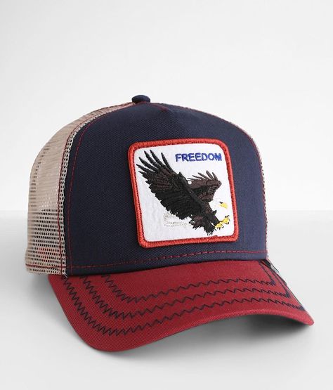 Goorin Brothers Eagle Trucker Hat - Men's Hats in Indigo | Buckle Mens Dress Hats, Mens Trucker Hat, Goorin Bros, Hat For Men, Men's Hats, Hat For Man, Dress Hats, Accessories Clothing, Blue Cream