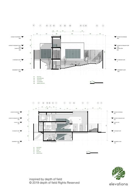 Revit Elevation Design, Revit Graphics, Revit Plan, Revit Presentation, Architectural Elevations, Architectural Forms, Elevation Plan, Elevation Drawing, Architecture Elevation