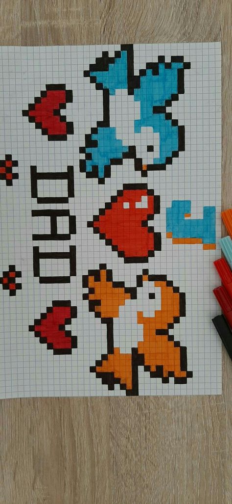 Pixel Art Difficile, Pixel Art Drawings, Pixel Art Disney, Grille Pixel Art, Pixel Kawaii, Modele Pixel Art, Graph Paper Designs, Piskel Art, Graph Paper Drawings