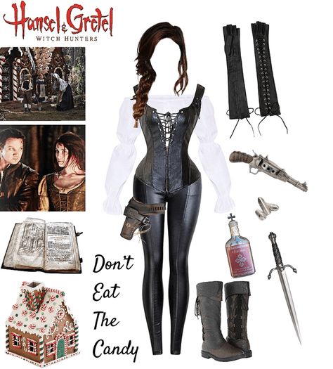 Gretel’s Twin Gisel - Hansel & Gretel Witch Hunters OC Outfit | ShopLook Hansel And Gretel Outfit, Hansel And Gretel Witch Hunters Costume, Witch Hunter Outfit, Witch Hunter Costume, Hansel And Gretel Costume, Gretel Costume, Vigilante Costume, Hansel And Gretel Costumes, Hansel And Gretel Witch Hunters