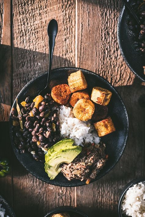 Pabellón Criollo (Authentic Venezuelan Rice & Beans) - The Storied Recipe Venezuelan Black Beans, Venezuelan Black Beans Recipe, Rice Black Beans, Black Bean Recipes, Rice Beans, Protein Packed Meals, White Cheese, Shredded Beef, Skirt Steak