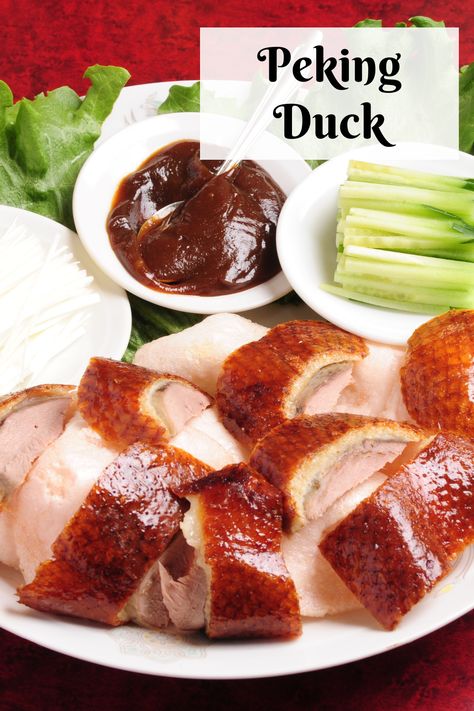 Peking duck is a delicious dish from Beijing.  It's crispy skin and juicy interior is so delicious.  Here are some recipes! Peking Duck Breast Recipe, Crispy Peking Duck Recipe, Chinese Roast Duck, Peking Duck Recipe, Peking Roasted Duck, Duck Breast Recipe, Dinner Board, Duck Recipe, Duck Soup