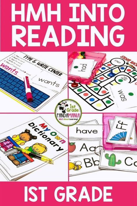 No more searching for extra guided reading activities for your HMH into Reading curriculum! I've created these supplemental sight words, spelling, and vocabulary activities that are designed to for you to establish a routine. Read more and check out all these awesome center activities here at 1stgradepandamania.com Reading 1st Grade, 1st Grade Sight Words, Hmh Into Reading, 1st Grade Spelling, Word Vocabulary, Sight Word Centers, Words Vocabulary, Writing Sight Words, Sight Word Fluency