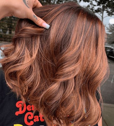 Pumpkin Spice Balayage, Autumn Highlights, Pumpkin Spice Hair, Red Balayage Hair, Highlights For Dark Brown Hair, Hair Color Auburn, Hair Color Highlights, Balayage Brunette, Auburn Hair