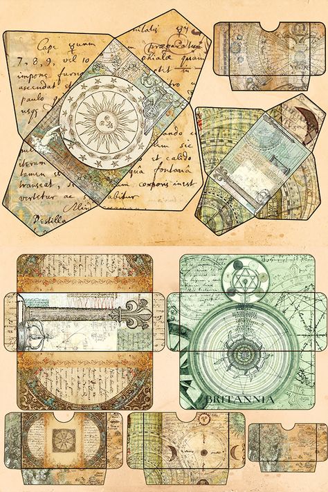 Travel Ephemera Free Printables, Ephemera Free Printables, Medieval Journal, Free Junk Journal Printables, Free Junk Journal, Free Printable Envelopes, Junk Journal Printables, Envelope Template Printable, Papel Vintage