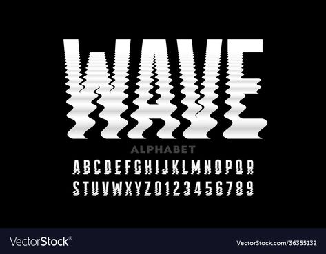 Water Font Design, Ripple Typography, Wave Letters, Waves Graphic Design, Wave Typography, Hope Decor, Design Typeface, Wavy Font, Music Waves