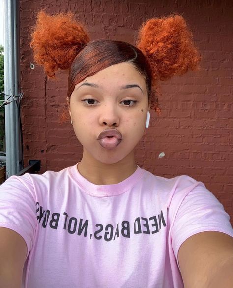 Swoop With Two Buns, Too Attached, Two Buns, Natural Hair Growth Tips, Quick Natural Hair Styles, Space Buns, Instagram Baddie, Afro Style, Baddie Outfits Ideas