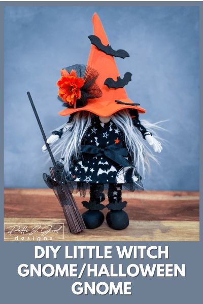 No Sew Gnome, Diy Halloween Witch, Easy Outdoor Halloween Decorations, Witch Gnome, Gnome Diy, Diy Gnome, Gnome Tutorial, Halloween Craft Projects, Ghost Diy