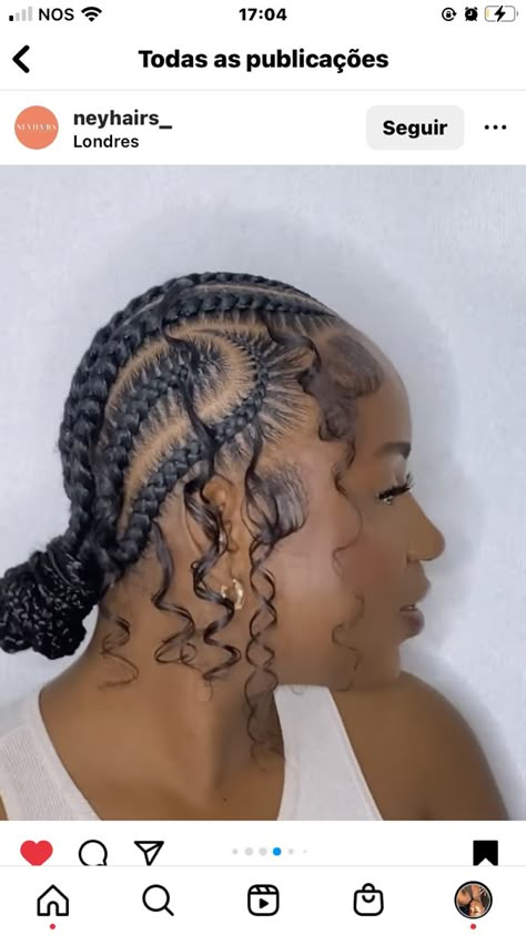 Cornrow Updo On Natural Hair, Locs Weave, Boho Feed In Braids, Cornrow Updo, Stretched Hair, Pharm Tech, Black Hair Inspiration, Women Hair Styles, Braids With Shaved Sides