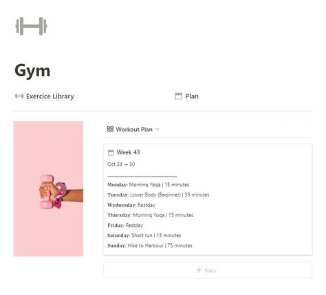 This free Notion template helps you keeping track of your workout plans for the week. The database is set up for the rest of 2022 and the whole of 2023. You can easily add your own exercices and even set up whole workout routines. The planner comes with a small set of example workouts to show the ideal setup of the planner. Notion Minimalist, Minimalist Workout, Workout Plan Template, Study Planner Free, Fitness Planner Free, Library Plan, Simple Weekly Planner, Workout Template, Life Planner Organization