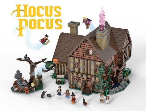 Hocus Pocus House, Famous Haunted Houses, Hocus Pocus Party, Lego Kits, Black Flame Candle, Sanderson Sisters Hocus Pocus, Lego Lovers, Lego Builder, Lego House