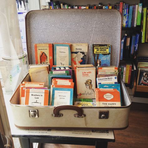 Suitcase Display, Reading Corner Classroom, Future Library, Bookstore Cafe, Modern Coat Rack, Collective Nouns, Library Decor, Coffee And Books, What To Read