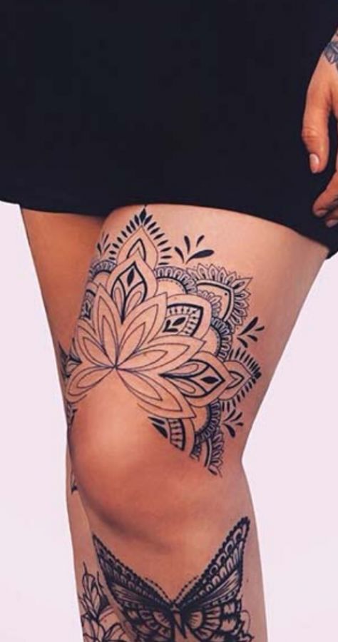 Mandala Thigh Tattoo, Mangas Tattoo, Lower Leg Tattoos, Lace Tattoo Design, Shin Tattoo, Henna Tattoo Hand, Leg Tattoos Women, Dope Tattoos For Women, Thigh Tattoos Women