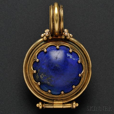 Roman Necklace, Etruscan Jewelry, Ancient Jewels, Ancient Civilization, Lapis Jewelry, Antique Locket, Lapis Lazuli Jewelry, Historical Jewellery, Jewelry Lockets