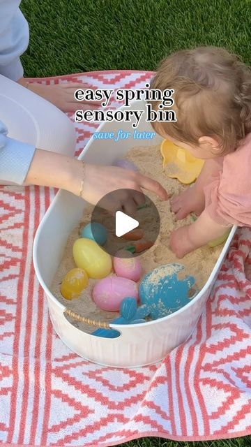 36K views · 2.2K likes | sheridan | motherhood & style on Instagram: "I was intimidated of sensory bins at first because I knew she’d want to eat EVERYTHING in it…. But this cheerio sand fixed that issue 🙌🏻 we will be working on playing with the toys next time 😂

#babyactivities #sensorybin #babyideas #activityideas #springactivities #springtime #easteractivity #kidsactivities #toddler #scottsdalemom #youngmom #pinterestmom #sahm #momsofinstagram #parenting #relatable #babytips" Cheerio Sand, Sand Play Ideas, Diy Sensory Bin, Spring Time Activities, Kids Sand, Baby Activities, Sand Play, Diy Toddler, The Toys